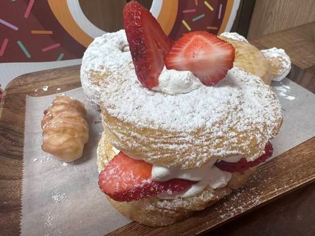 Strawberry Whipped Cream Cronut.